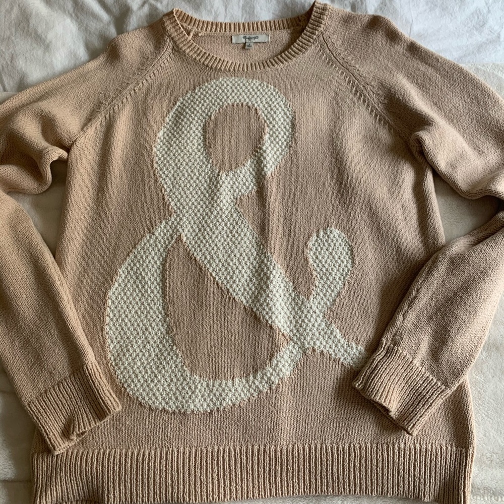 Madewell cream colored Ampersand sweater